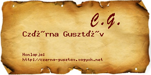 Czérna Gusztáv névjegykártya
